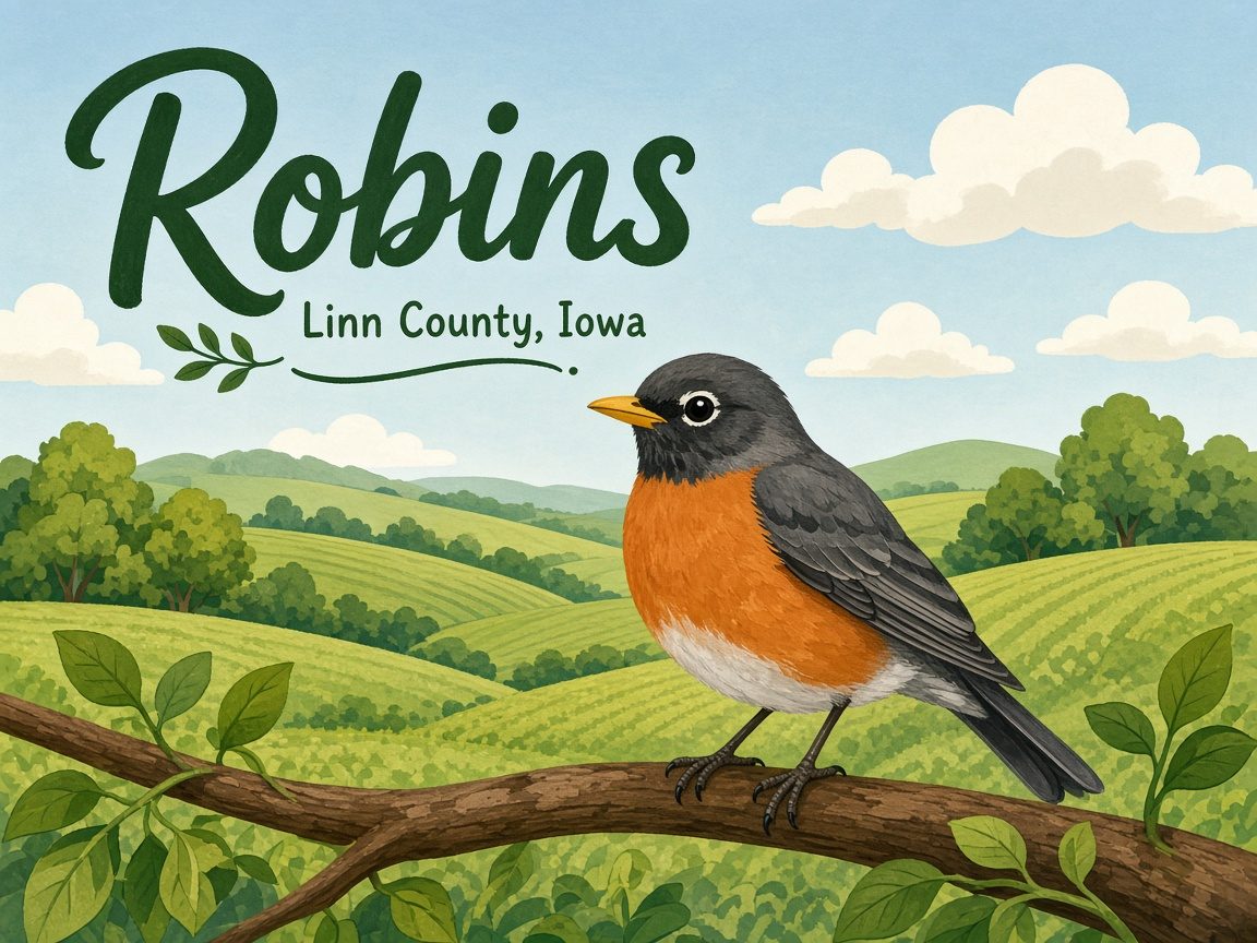 Illustration of a small-town Iowa scene